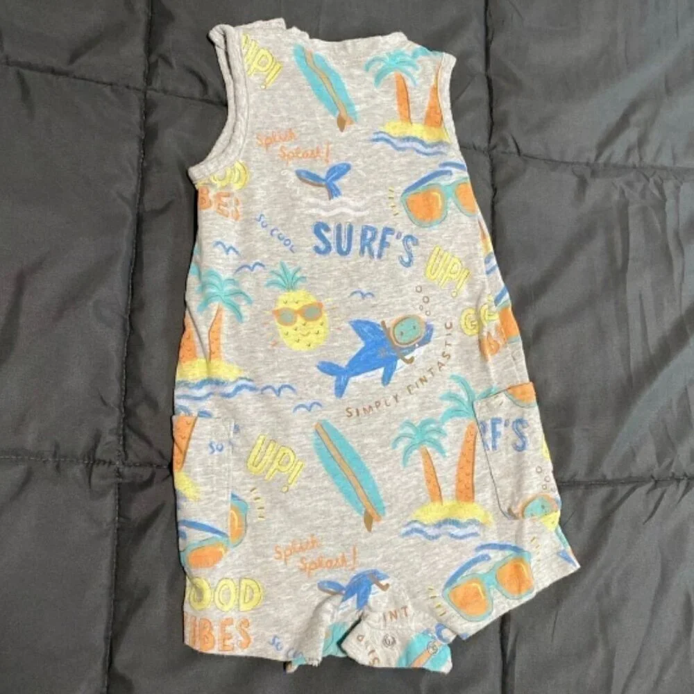 Sleeveless Surf Baby Romper
